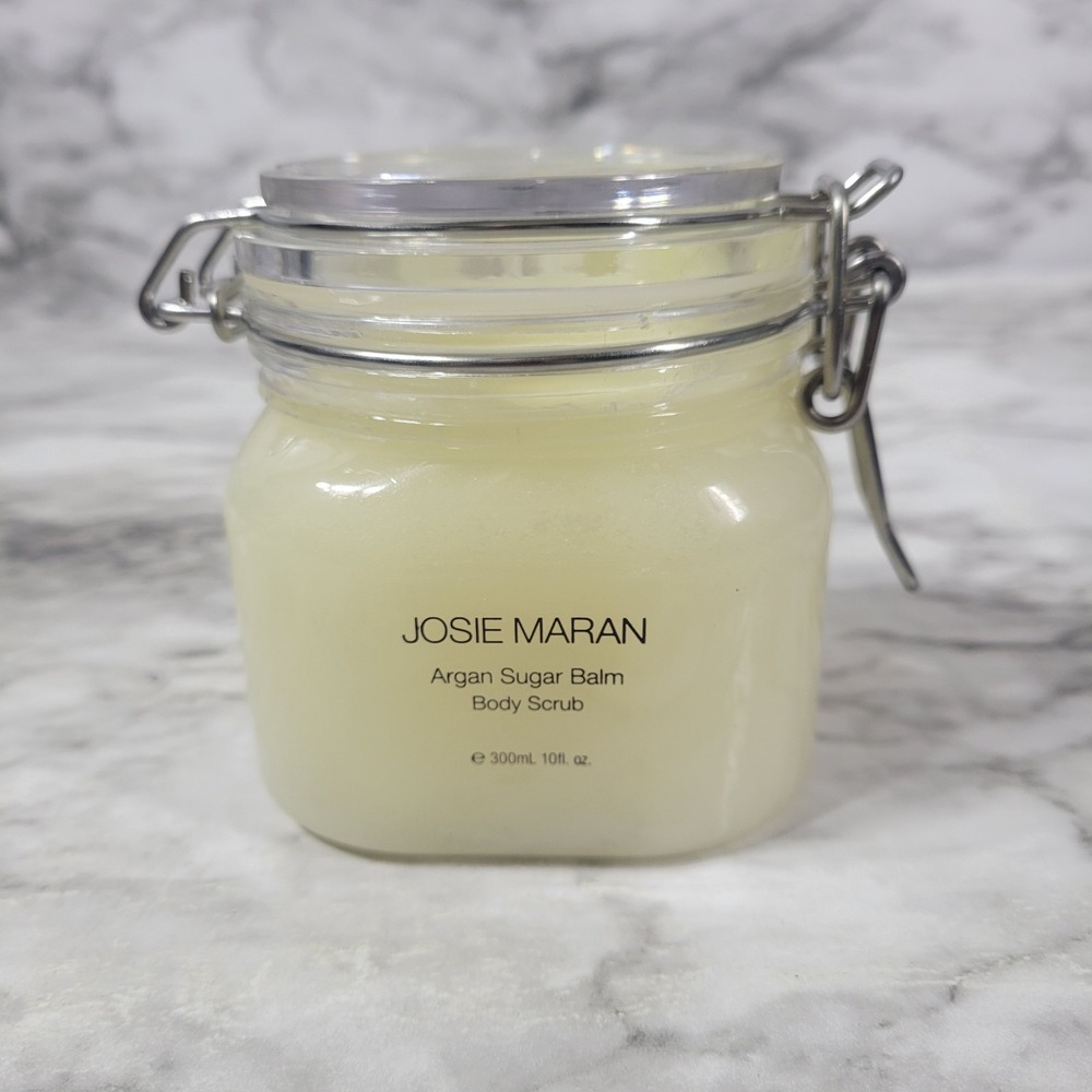 Josie Maran Argan Sugar Balm Body Scrub POMEGRANATE CITRUS 10 oz Glass New